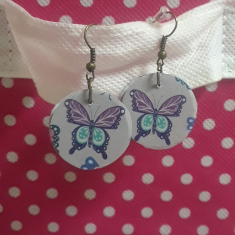 Handcrafted butterfly earrings